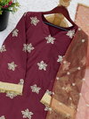 Nsr 853 Crep Silk Top With Bottom Dupatta Wholesale Clothing Suppliers In India